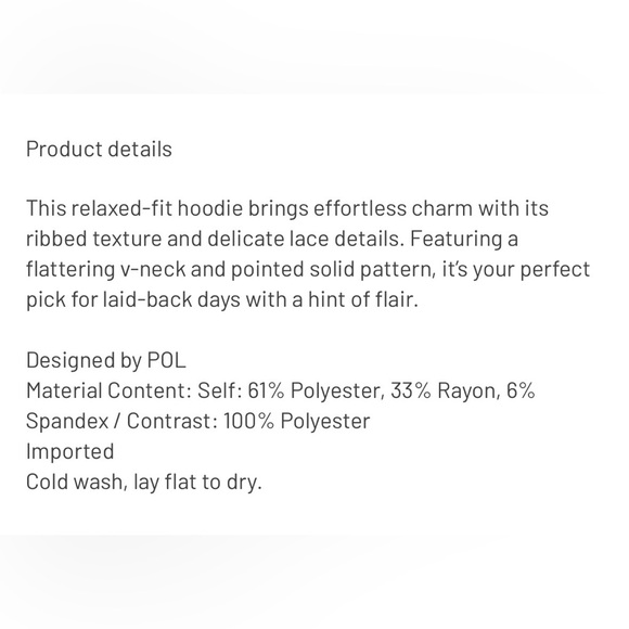 POL Black Textured Knit Top; Size L; New - Picture 8 of 8